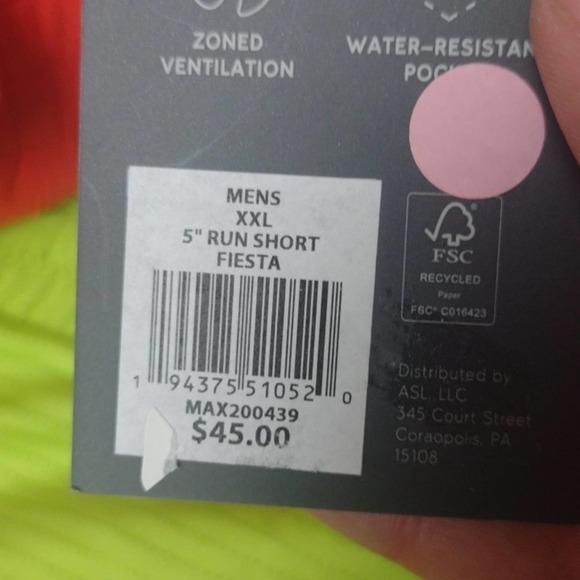 VRST running shorts lot of 2 chameleon green and fiesta size 2XL - Picture 7 of 8